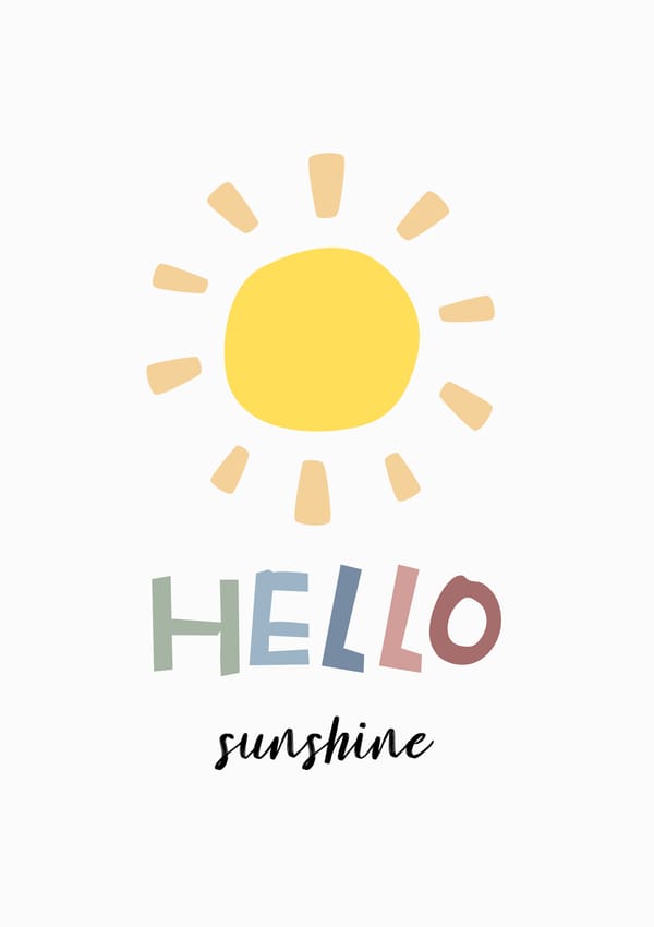 Hello Sunshine Wall Art Poster