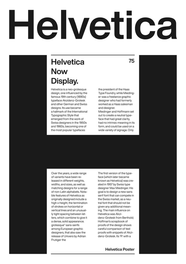 Helvetica H Poster