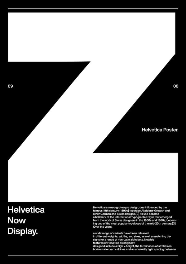 Helvetica Z Poster