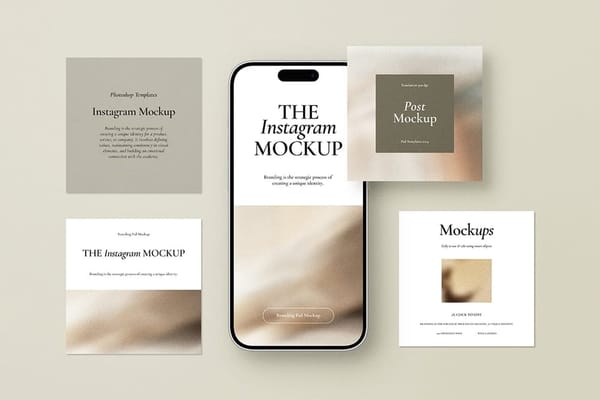 Neutral Toned Instagram Mockup Templates
