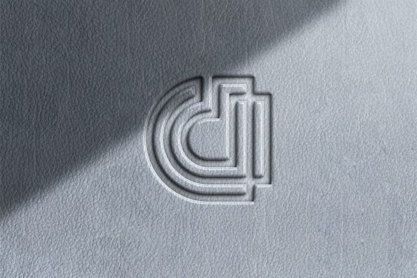 Realistic Logo Deboss on Leather Texture