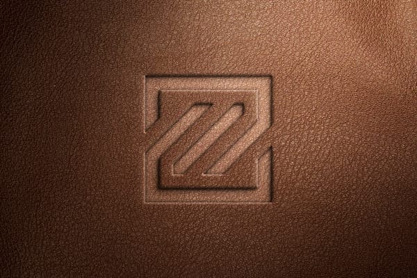 Premium Leather Stamp Logo Mockup