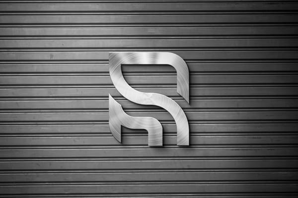 Metalic Chrome Logo Mockup