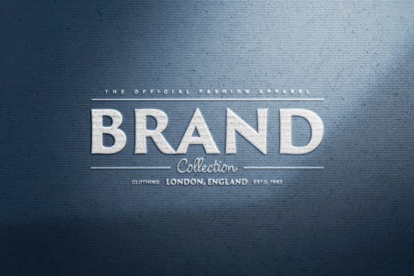 Brand Collection Paper Logo Mockup
