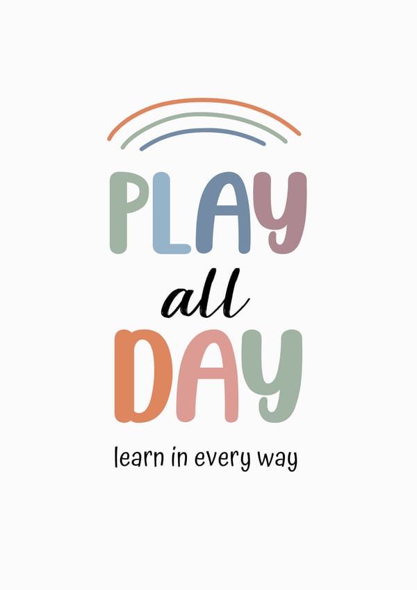Play All Day Wall Art Poster