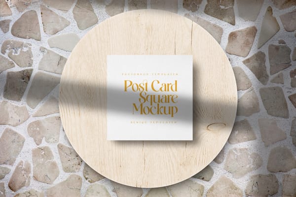Elegant Square Postcard Presentation