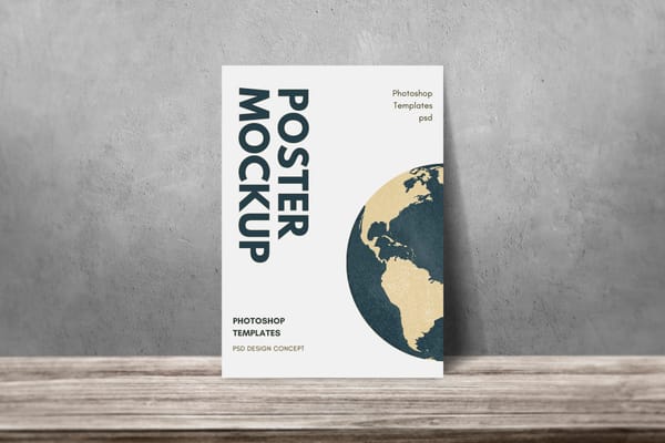 Poster Mockup Realistic Background