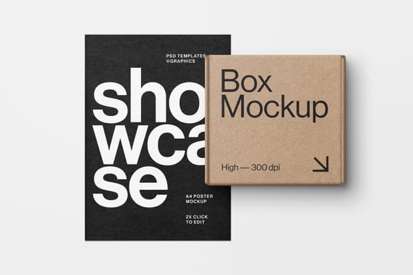 Poster and Box Mockup