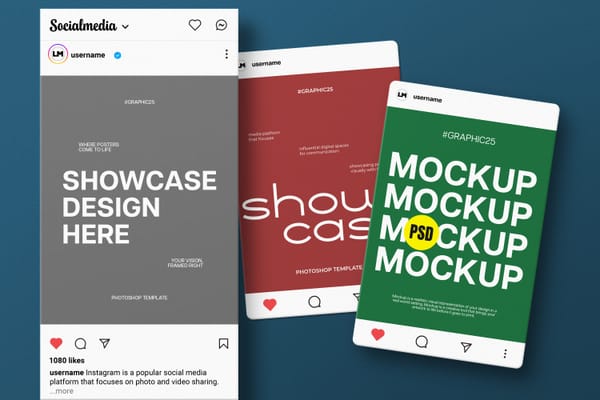 Social Media Feed Template Mockup