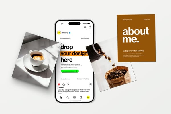 Elegant Instagram Post Portrait Mockup