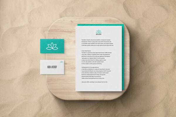Stationery Branding Mockup With Sands Background