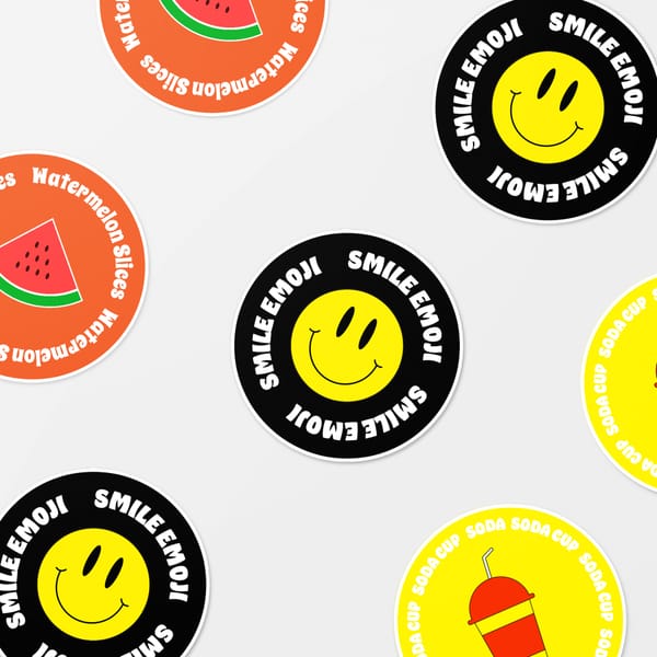 Minimal Sticker Mockup Set