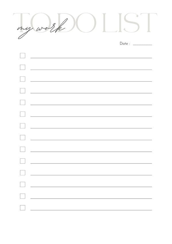 Elegant To Do List