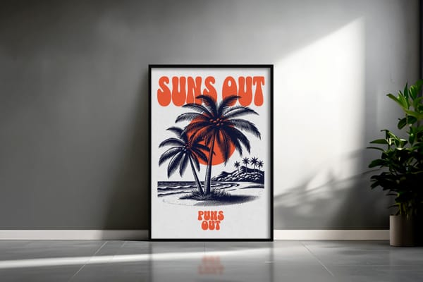 Tropical Minimalist Poster Mockup