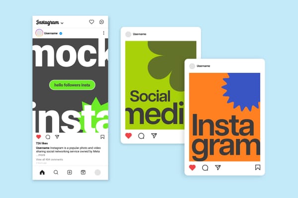 UI Post Social Media Mockup