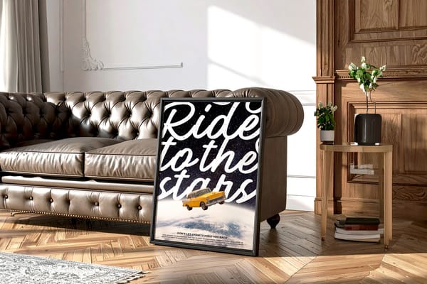 Vertical Frame Mockup in Elegant Living Room Interior