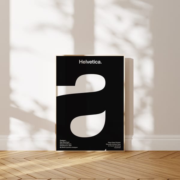 Helvetica Big A Poster