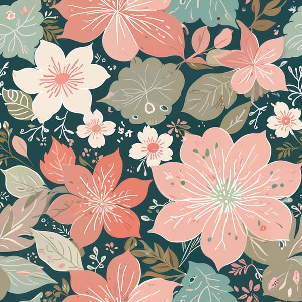 Vintage Spring Floral Pattern
