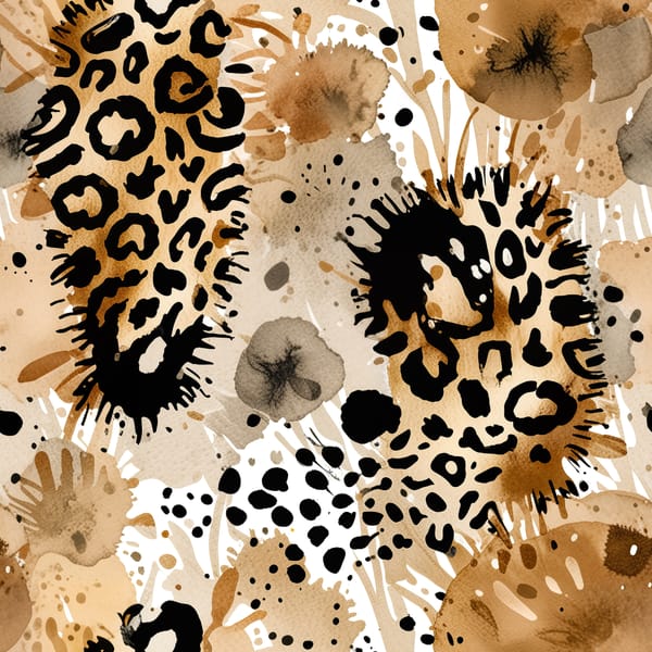 Modern Leopard Ink Pattern
