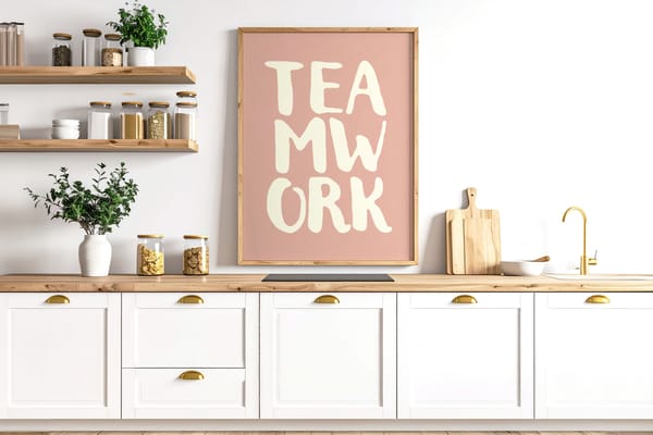 Kitchen Wall Art Frame Mockup with Typography Poster