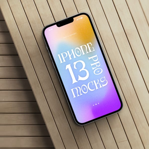 Minimal iPhone 13 Pro Display Mockup