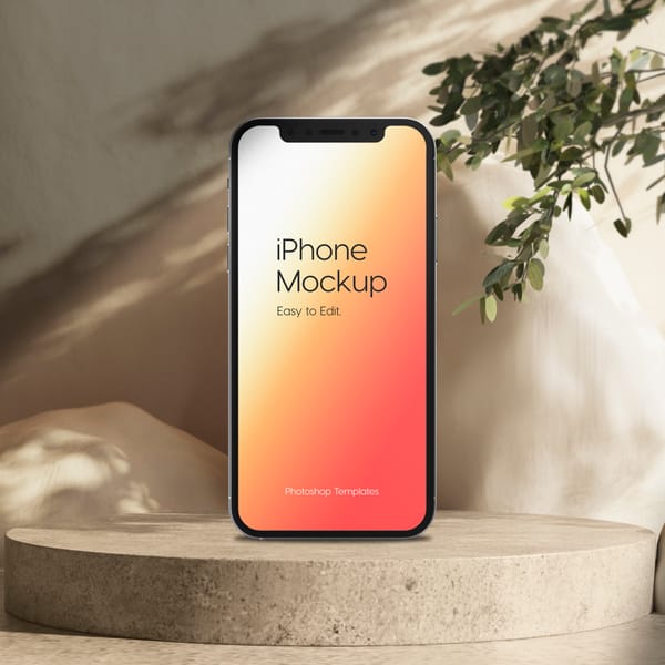 iPhone Mockup Gradient Screen