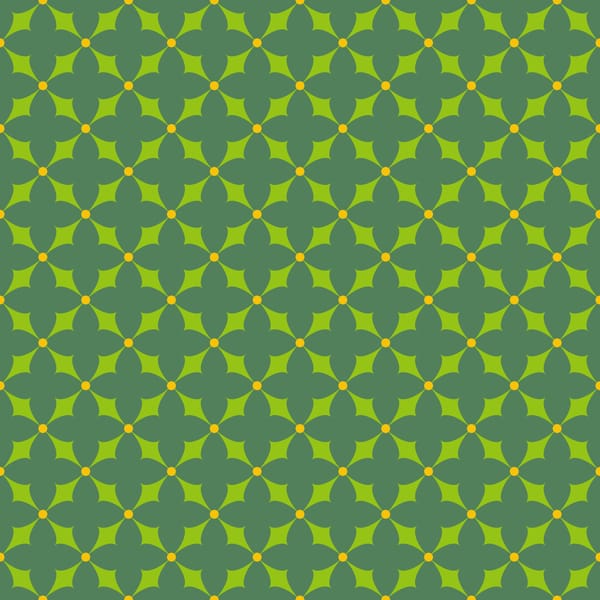 Quatrefoil Green Pattern