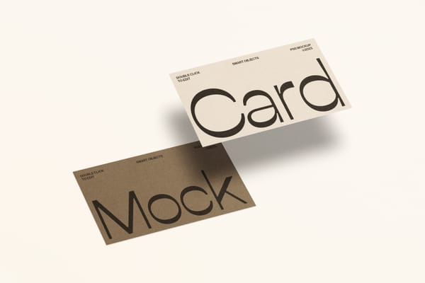 Simple and Clean Business Card Mockup