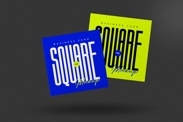 Branding Business Card Square Mockups