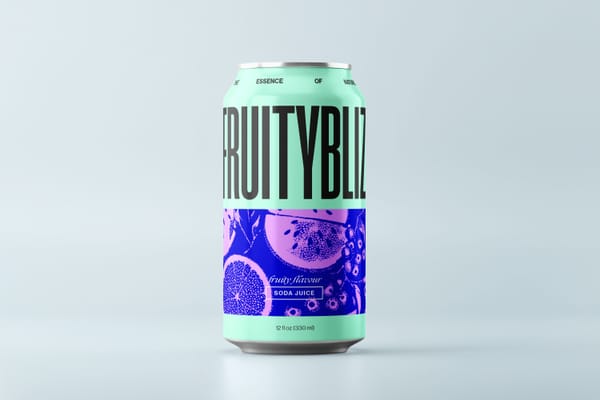 Realistic Drink Can Mockup on Light Background