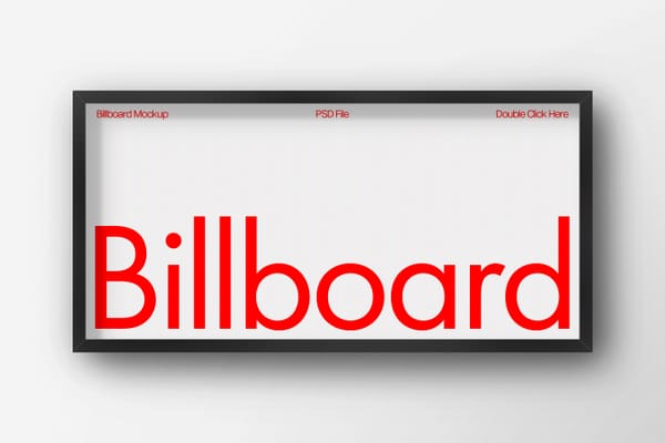 Clean Edge Billboard Mockup