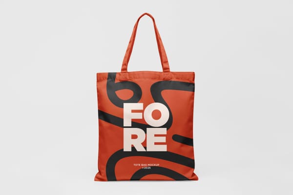 Modern Tote Bag Mockup with Abstract Design