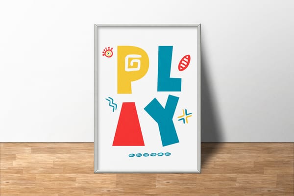 Clean Poster Frame Mockup with Wooden Floor