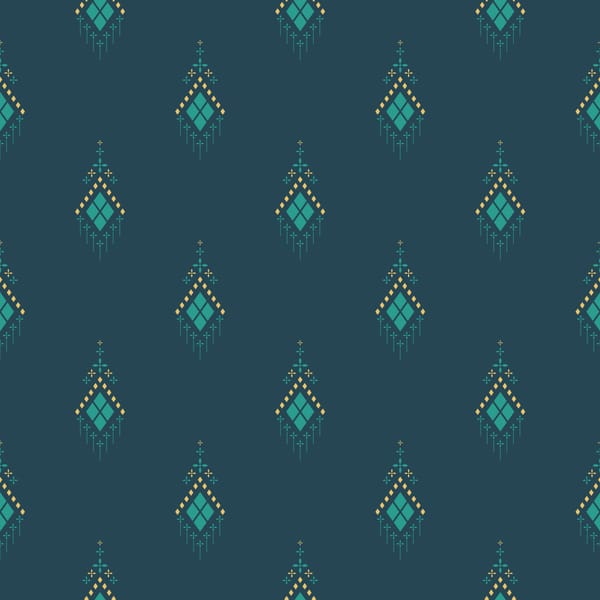 Geometric Jewel Motif Pattern