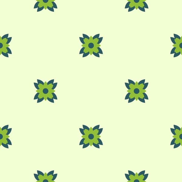 Green Floral Pattern