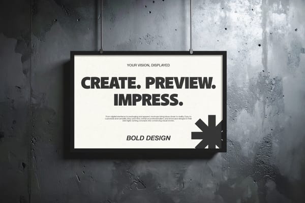 Minimalist Landscape Poster Mockup