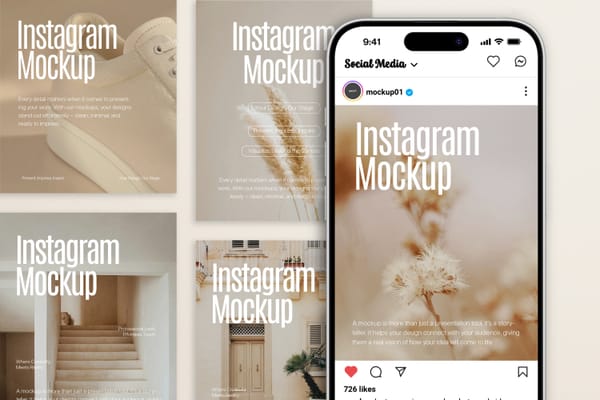 Instagram Aesthetic Feed Mockup