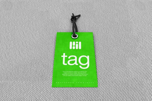 Realistic Clothing Tag Mockup