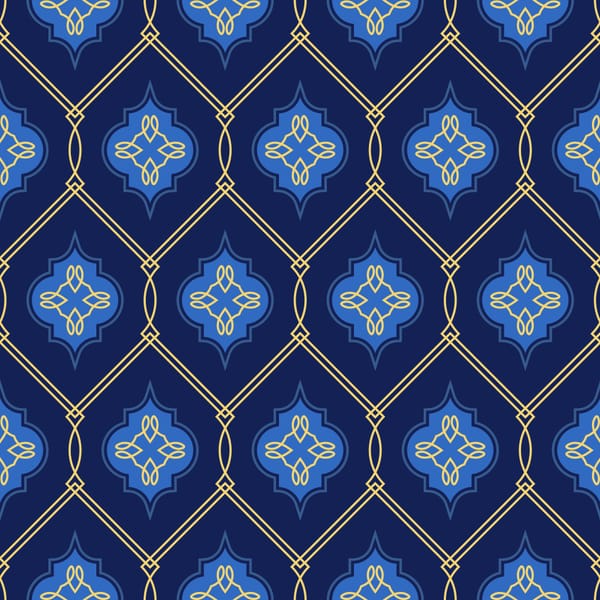 Majestic Blue Ornament Pattern