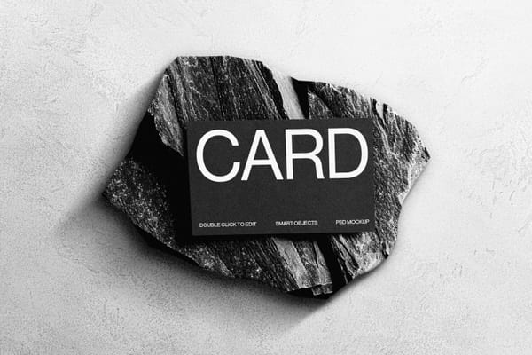 Minimalist Business Card Mockup Design Presentation