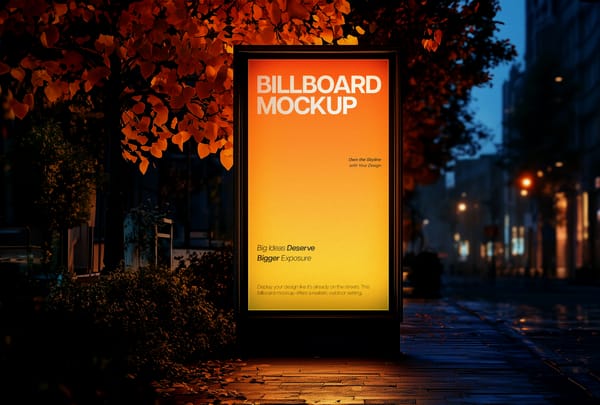 Night Glow Billboard Mockup