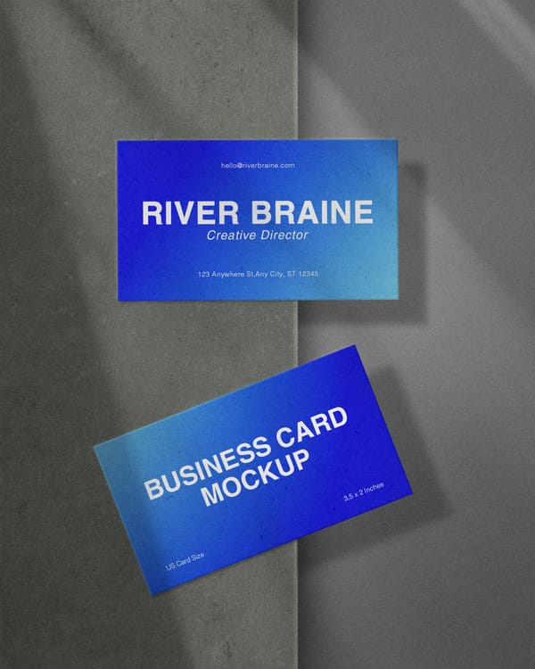 Portrait Business Card Mockup