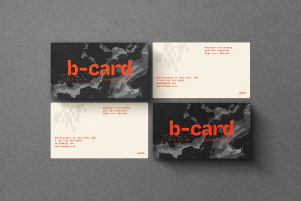 Rounded Business Card Mockup