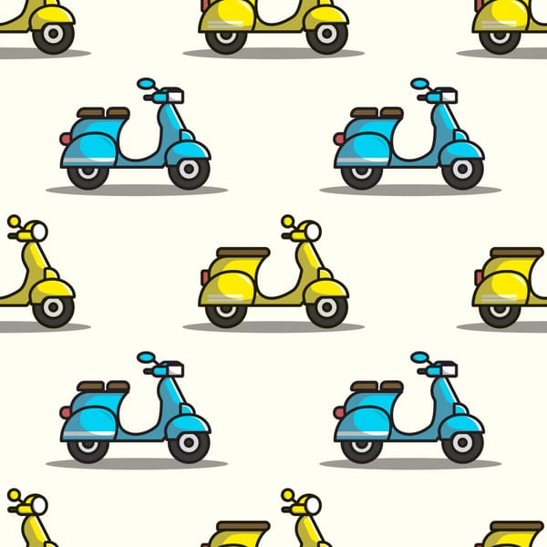 Scooter Seamless Pattern