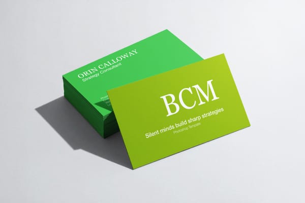Single Sided Business Card Mockup