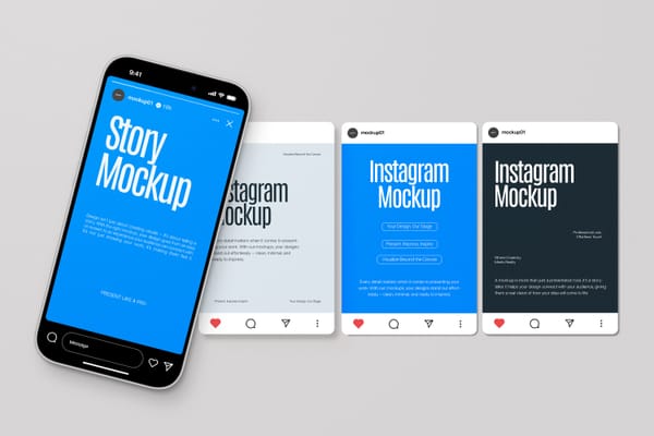 Social Feed & Story Instagram Mockup