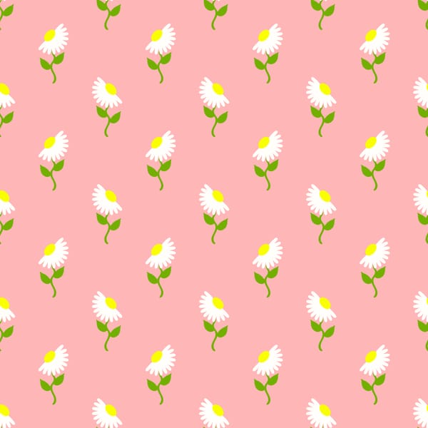 Spring Daisy Seamless Pattern