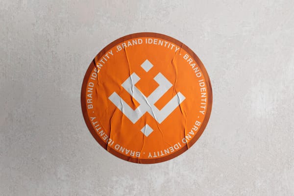 Rounded Sticker Mockup Wall Texture Background