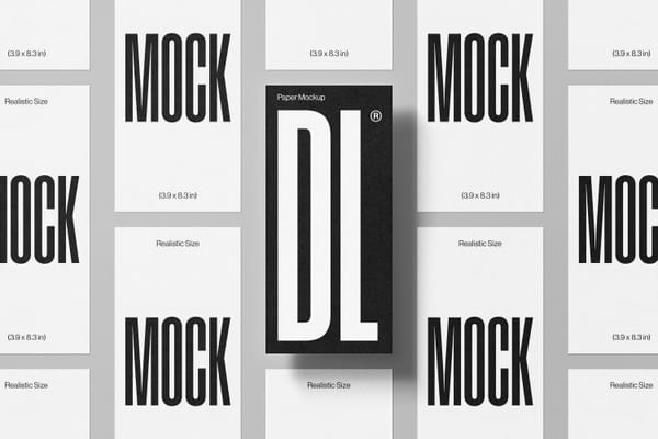 Isometric DL Paper Mockup