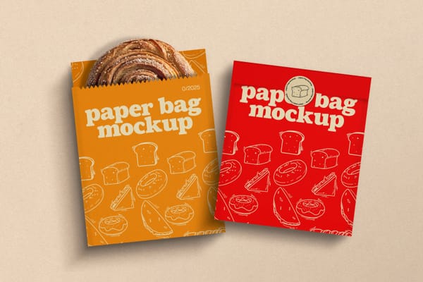 Paper Bag Mockup for Bread